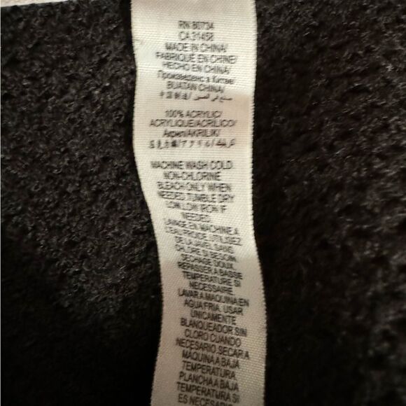 BCBGeneration Poncho Fringe Black and Gray One Size - Picture 5 of 5